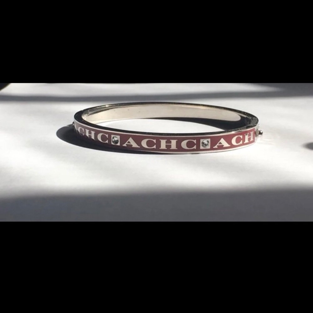 Coach Stone Hinged Bangle Bracelet - image 3
